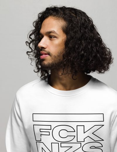 FCK NZS Outline Unisex Organic Sweatshirt