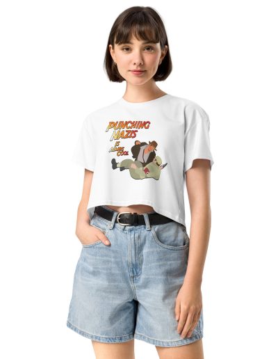 Punching Nazis is Always Cool Women’s Crop Top