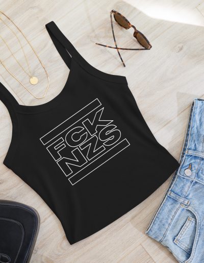 FCK NZS Outline Women’s Micro-rib Tank Top (Vest)