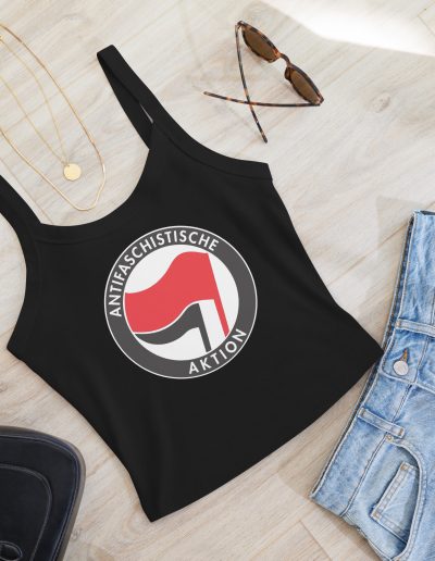 Antifa Antifaschistische Aktion Women’s Micro-rib Tank Top (Vest)