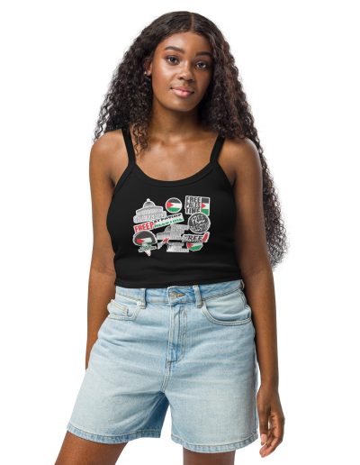 Free Palestine Stickers Women’s Micro-rib Tank Top (Vest)