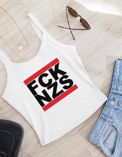 FCK NZS Black Font Women’s Micro-rib Tank Top (Vest)