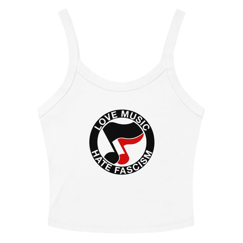 Love Music Hate Fascism Women’s Micro-rib Tank Top (Vest)