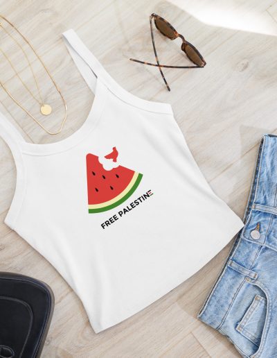 Free Palestine Watermelon Women’s Micro-rib Tank Top (Vest)