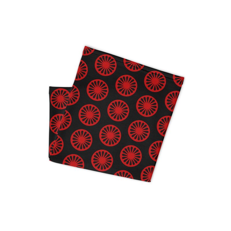 Red Romani Wheel Neck Gaiter