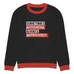 Sometimes Antisocial Always Antifascist Knitted Jumper Sweater