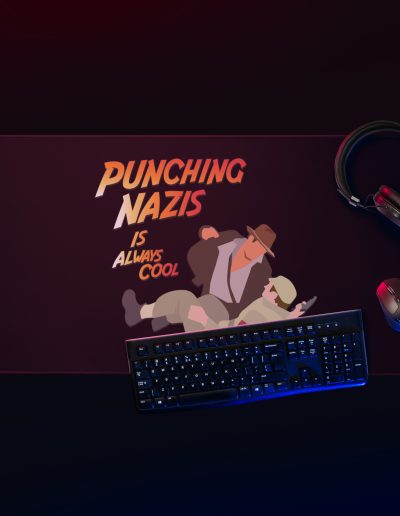 Punching Nazis Is Always Cool Gaming Mouse Pad