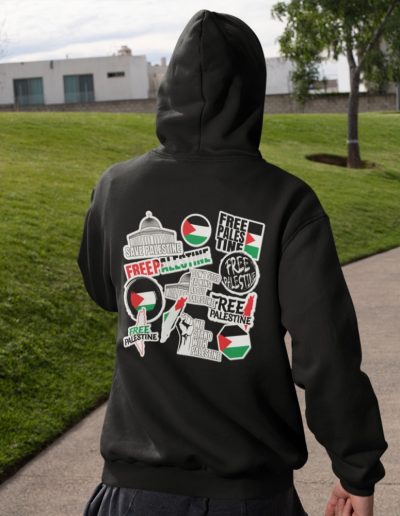 Free Palestine Stickers Unisex Heavy Blend Zip Hoodie