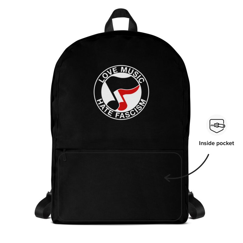 Love Music Hate Fascism Backpack