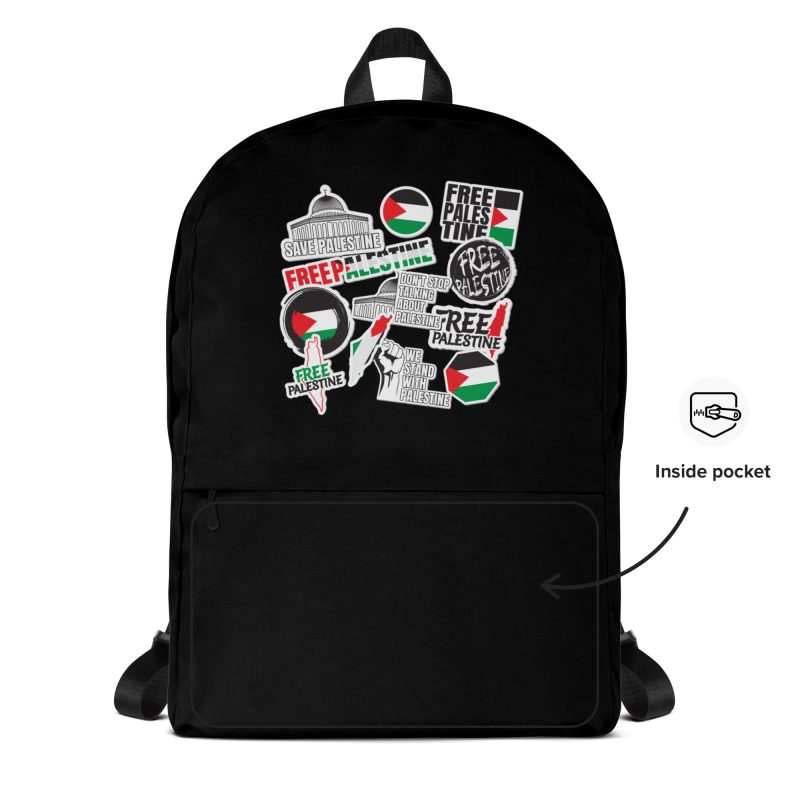 Free Palestine Stickers Backpack