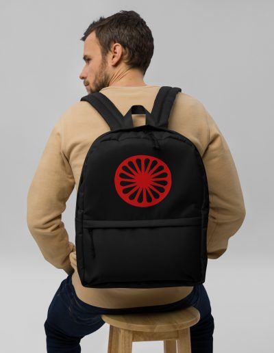 Red Romani Wheel Backpack