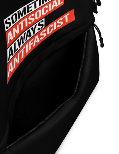 Sometimes Antisocial Always Antifascist Backpack