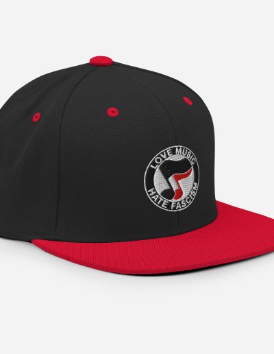 Love Music Hate Fascism Snapback Hat