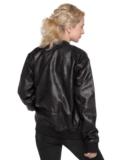 Love Music Hate Fascism Leather Bomber Jacket