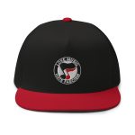 Love Music Hate Fascism Flat Bill Cap