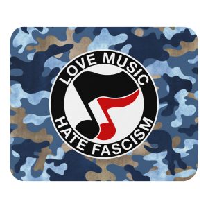 Love Music Hate Fascism Mouse Pad