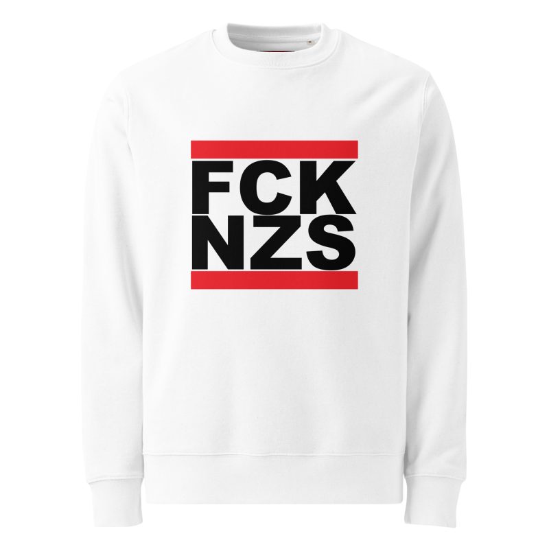 FCK NZS Black Font Unisex Organic Sweatshirt