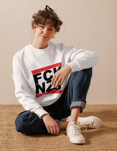 FCK NZS Black Font Unisex Organic Sweatshirt