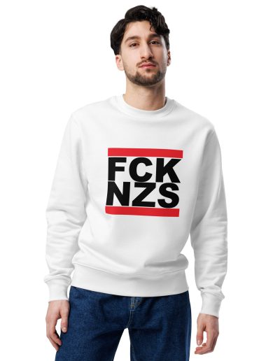 FCK NZS Black Font Unisex Organic Sweatshirt