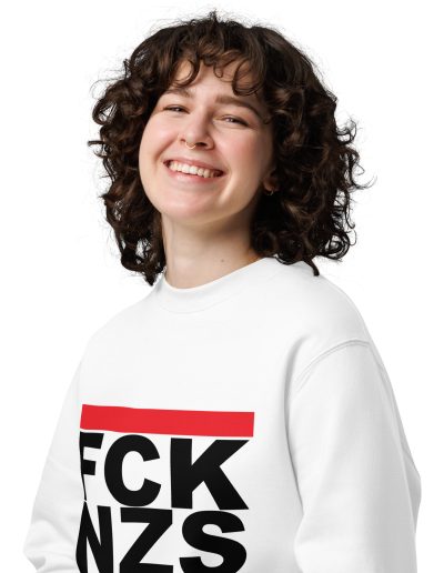 FCK NZS Black Font Unisex Organic Sweatshirt