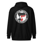 Love Music Hate Fascism Unisex Zip Hoodie