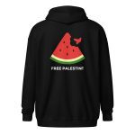 Free Palestine Watermelon Unisex Zip Hoodie