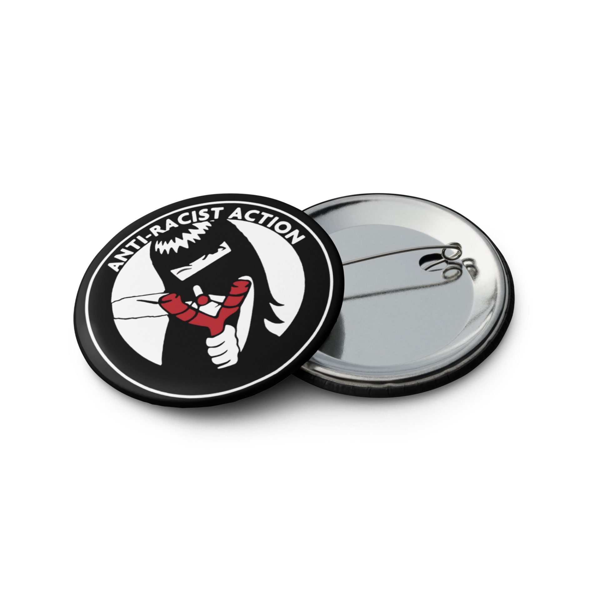 Anti-Racist Action Set of Pin Buttons