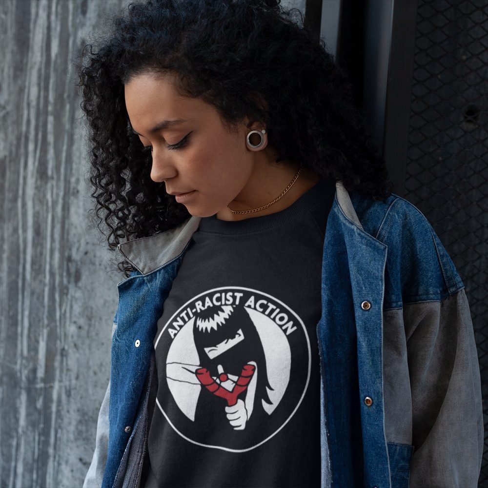 Anti-Racist Action Black Sweatshirt Antifa shop