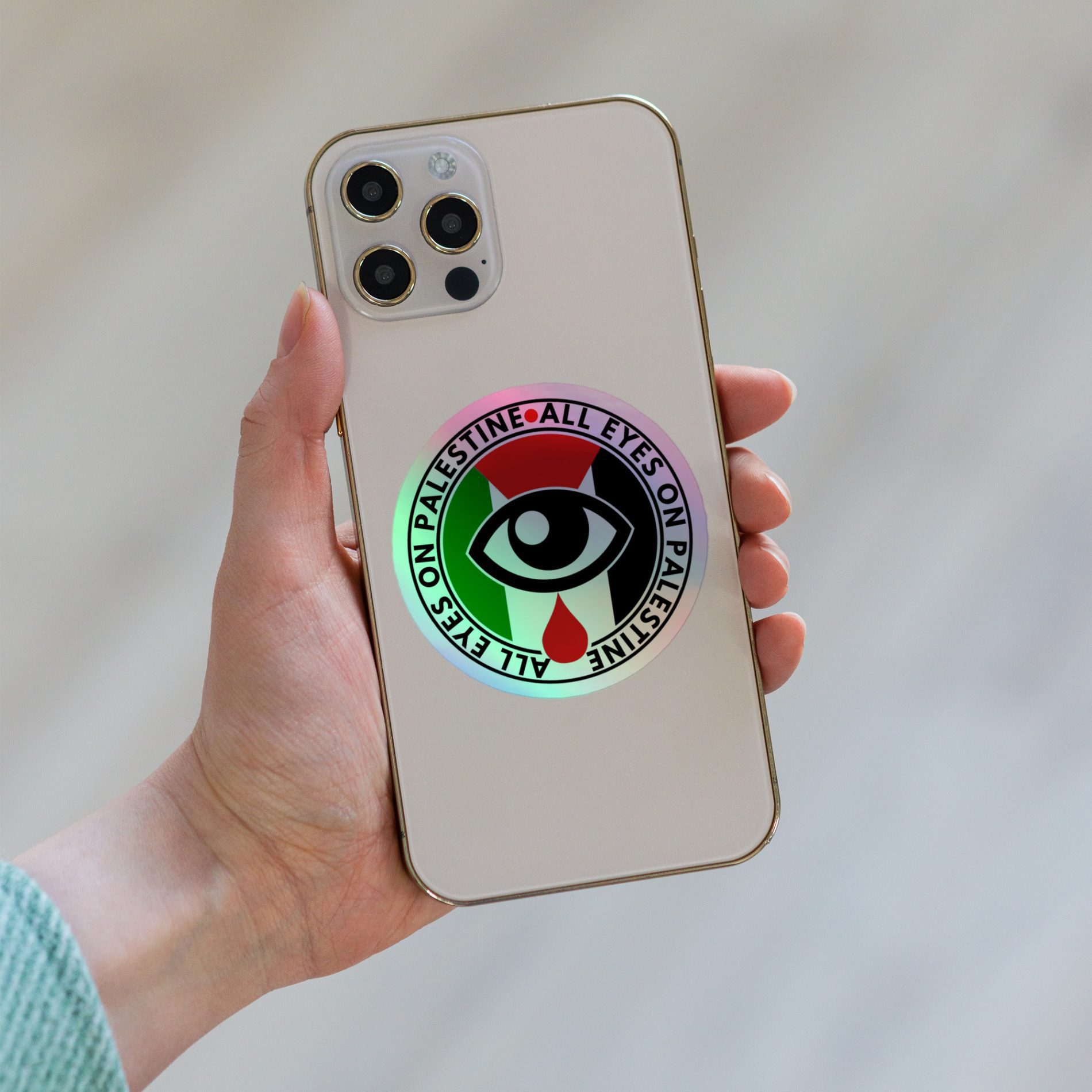 All Eyes on Palestine Holographic Stickers