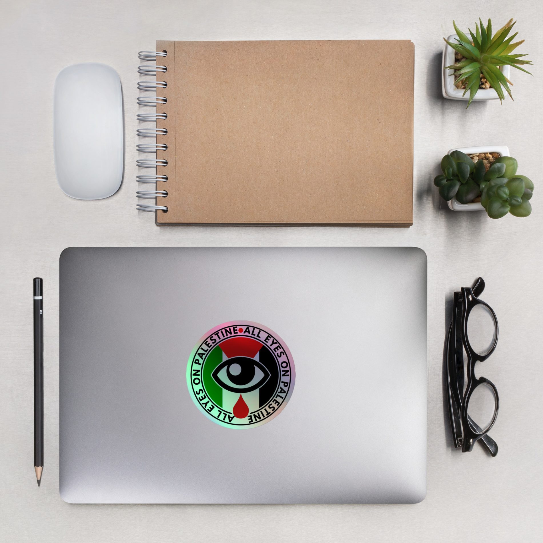 All Eyes on Palestine Holographic Stickers