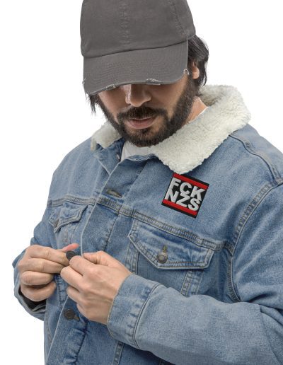Antifascist Action Denim Sherpa Jacket