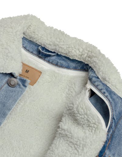 Antifascist Action Denim Sherpa Jacket