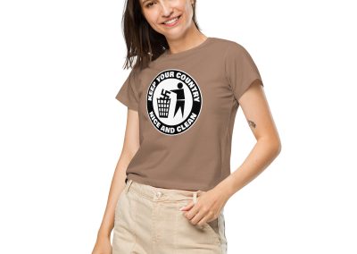 Keep Your Country Nice and Clean Women’s High-waisted T-shirt