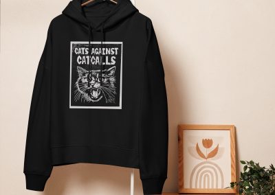 Cats Against Catcalls Women’s Organic Hoodie