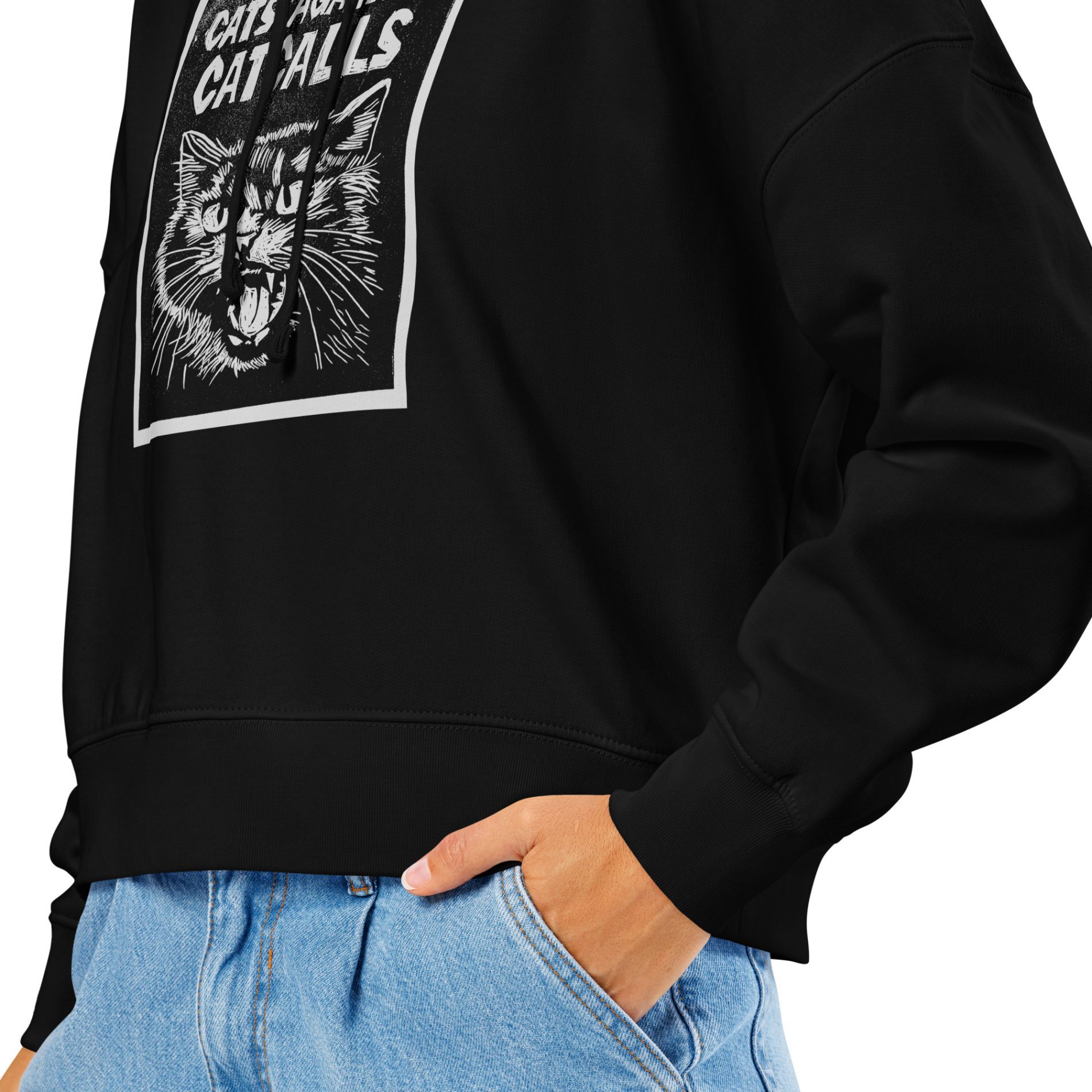 Cats Against Catcalls Women’s Organic Hoodie