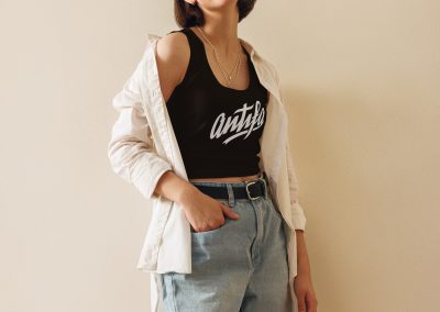 Antifa Crop Top Vest