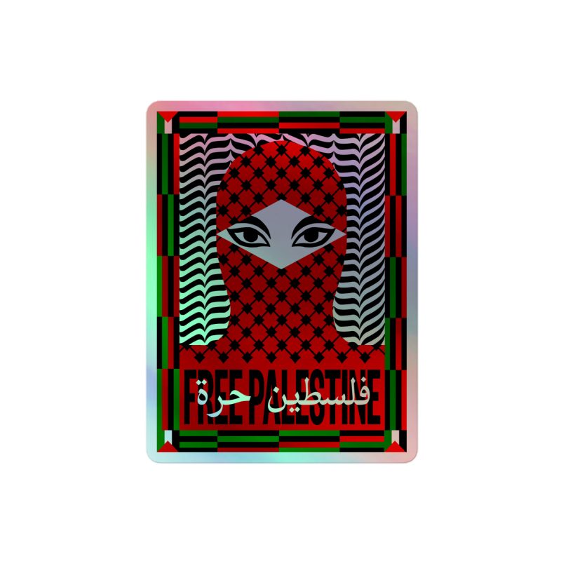 Free Palestine Holographic Stickers