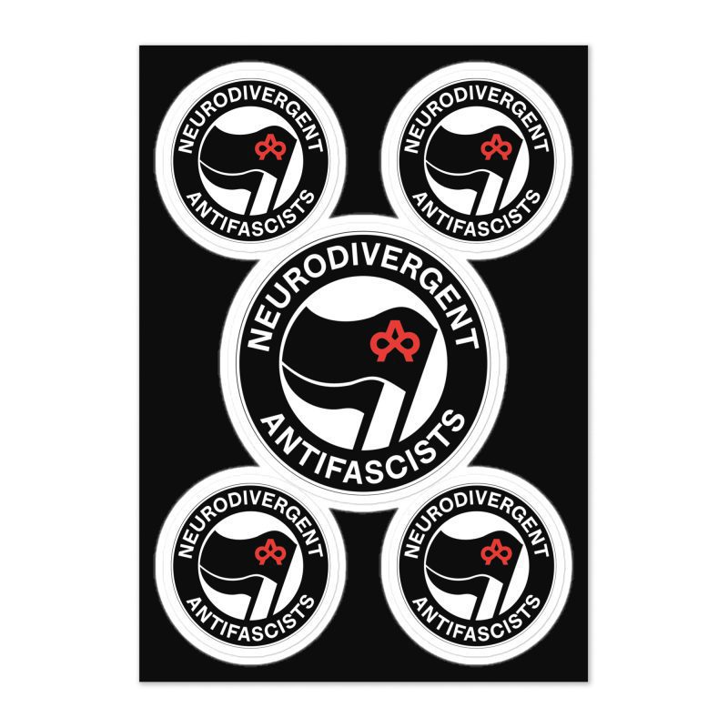 Neurodivergent Antifascists Sticker Sheet