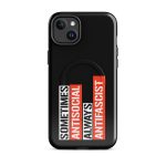 Sometimes Antisocial Always Antifascist iPhone Case (MagSafe)