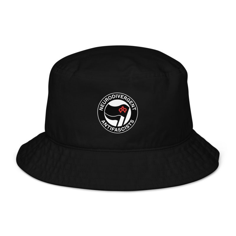 Neurodivergent Antifascists Organic Bucket Hat