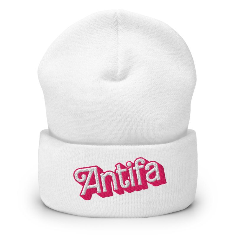 Antifa Barbie Cuffed Beanie