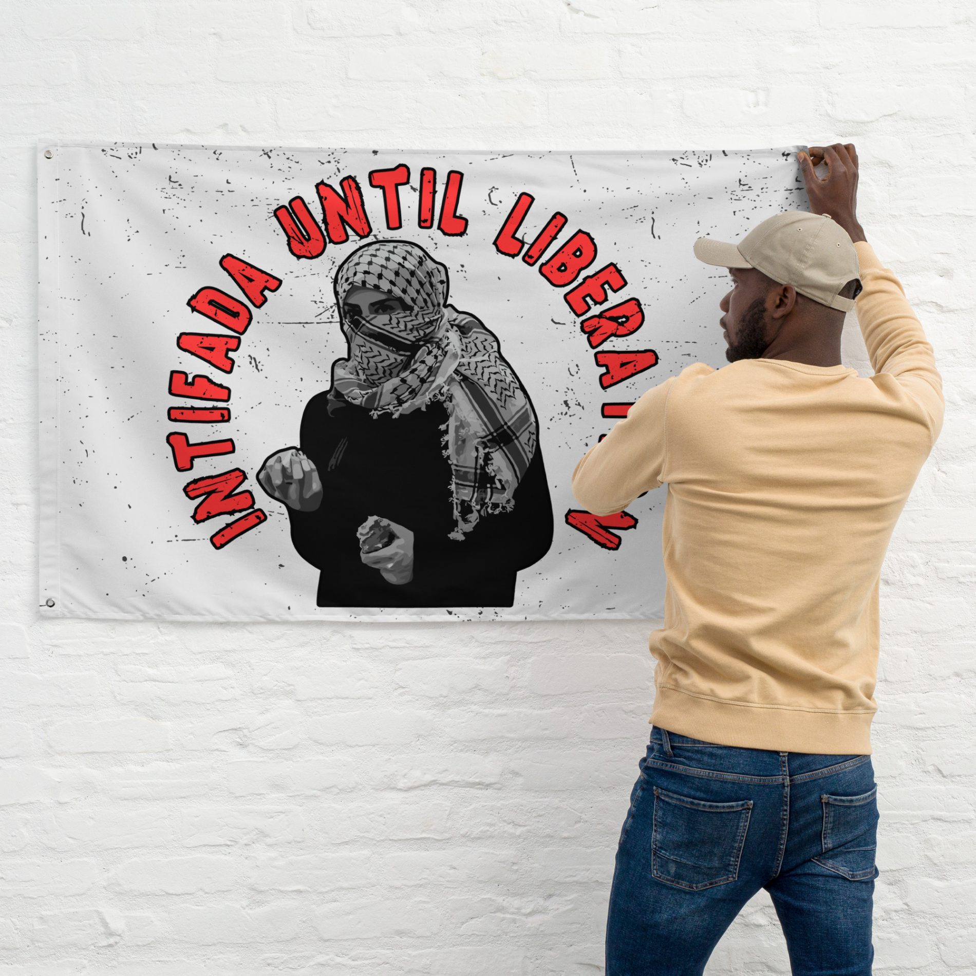 Intifada Merch Intifada Until Liberation Flag | Antifa Merch Shop
