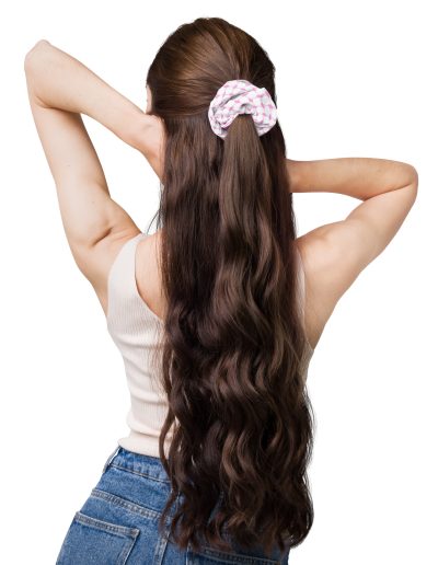 Baby Pink Kufiya (Keffiyeh) Recycled Hair Scrunchie