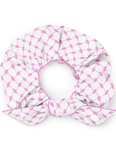 Baby Pink Kufiya (Keffiyeh) Recycled Hair Scrunchie