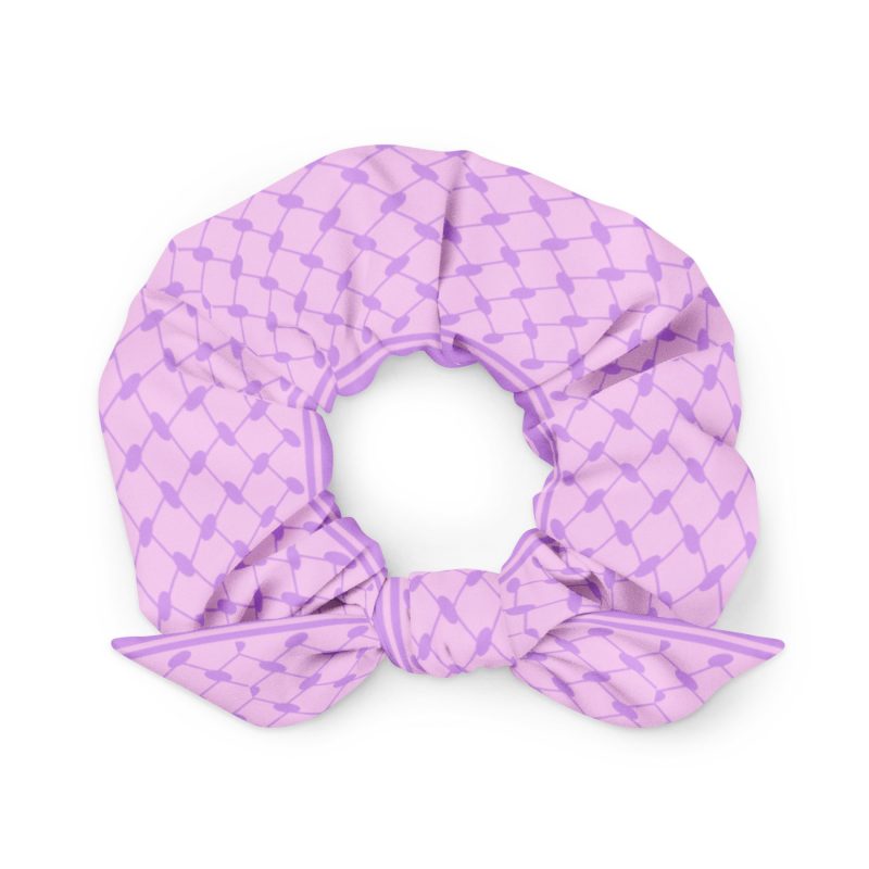 Lilac Kufiya (Keffiyeh) Recycled Hair Scrunchie