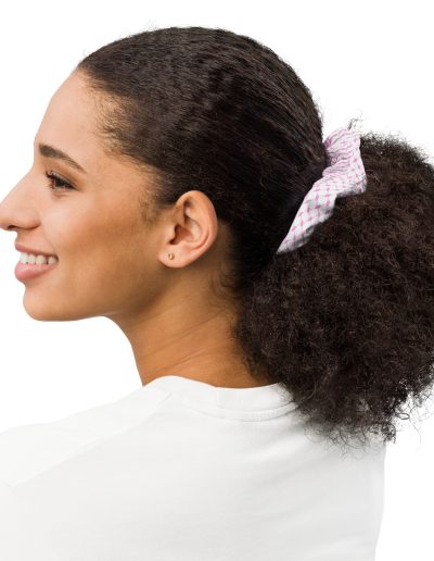 Baby Pink Kufiya (Keffiyeh) Recycled Hair Scrunchie