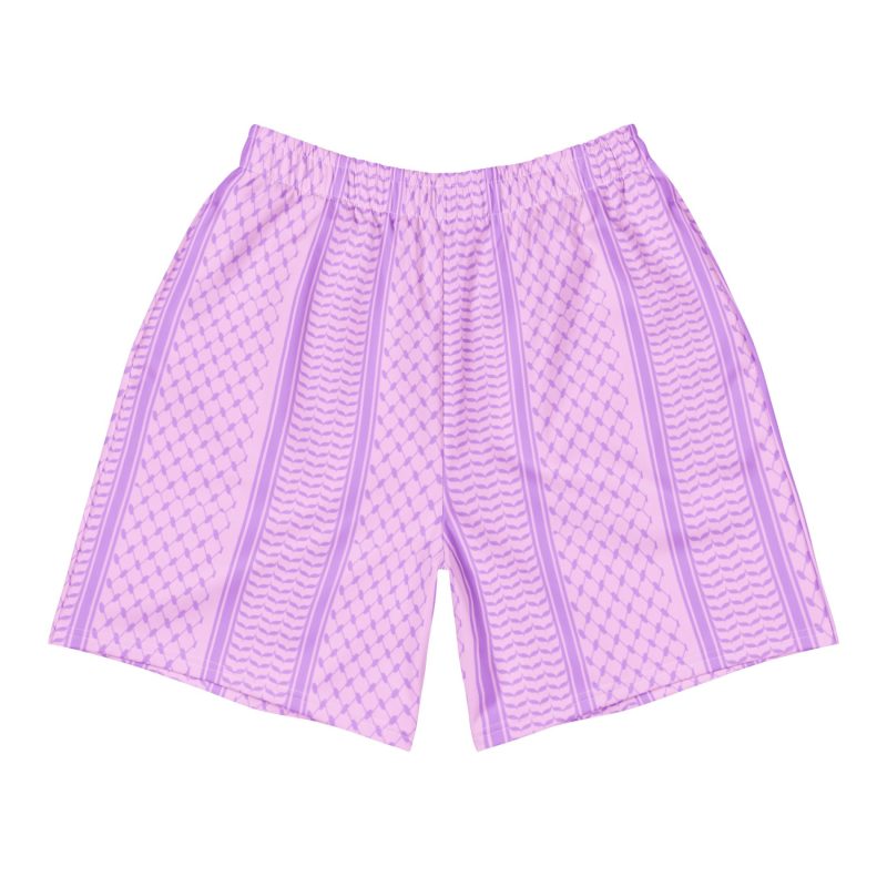 Lilac Kufiya (Keffiyeh) Unisex Recycled Shorts