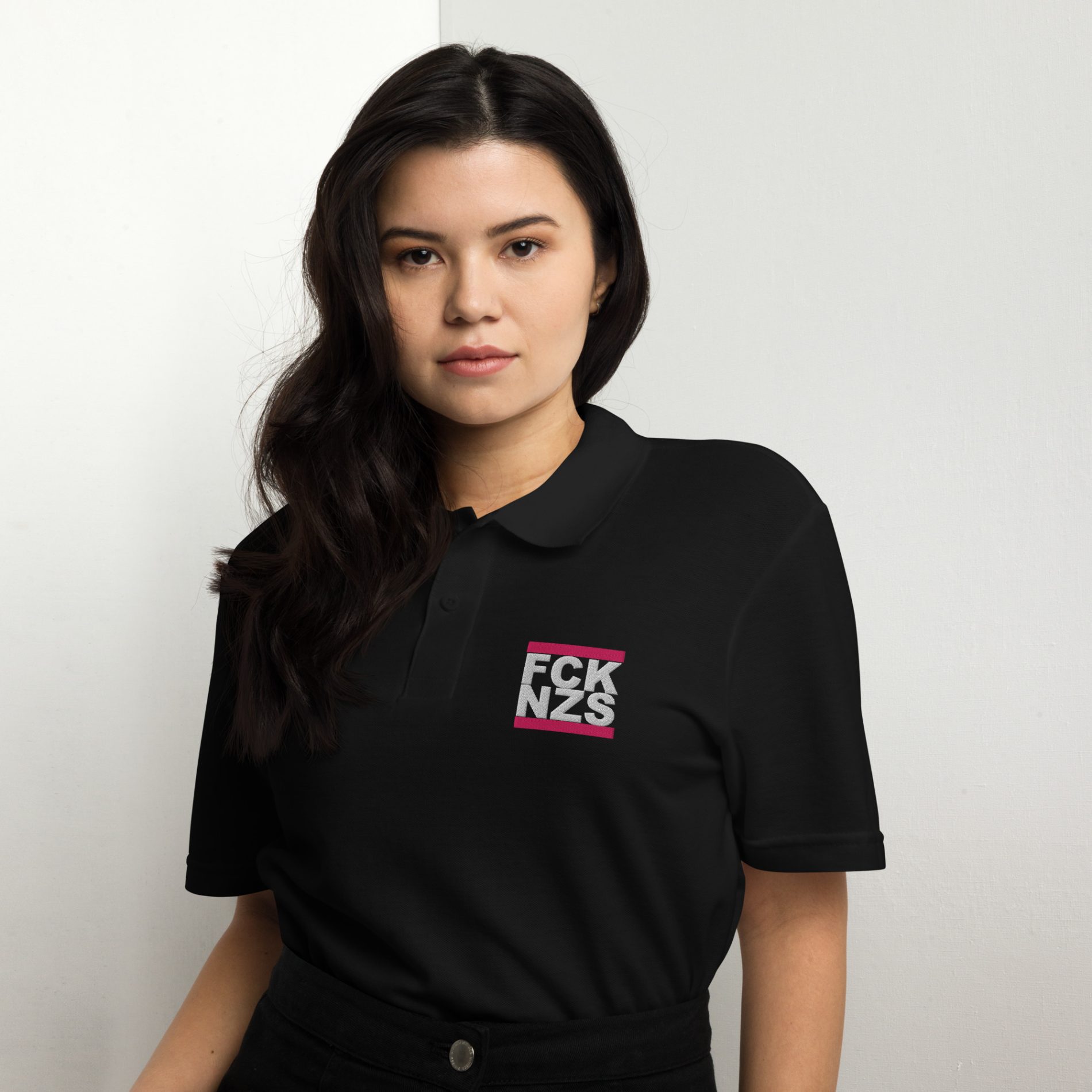 FCK NZS Pink Unisex Pique Polo Shirt