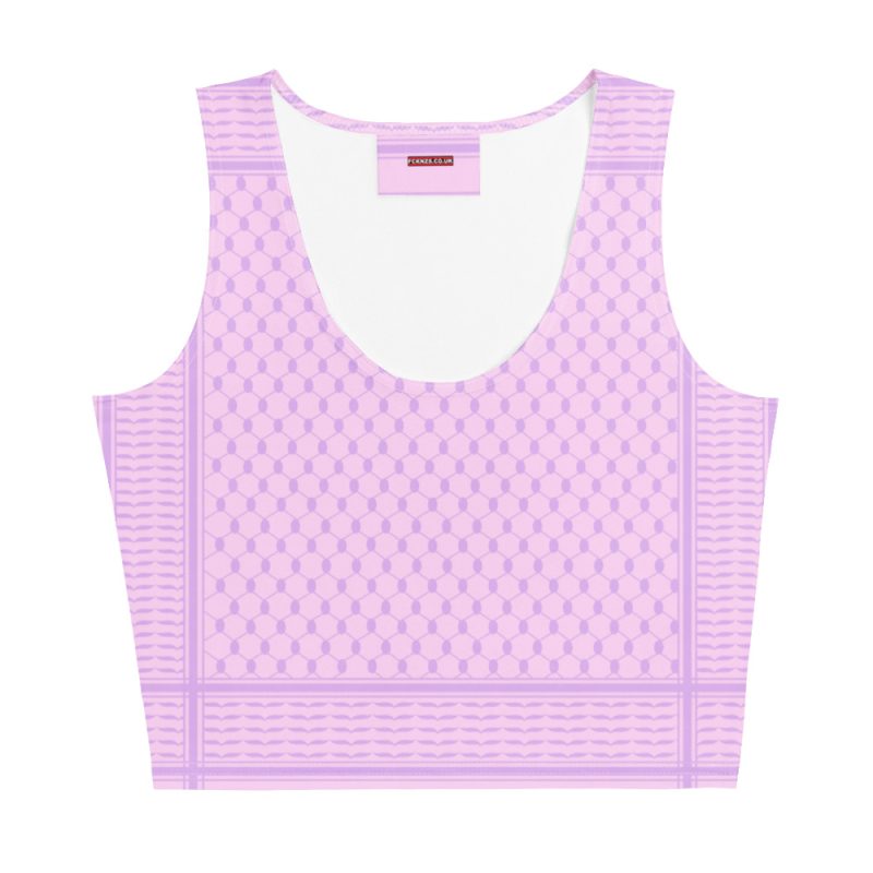 Lilac Kufiya (Keffiyeh) Crop Tank Top Vest