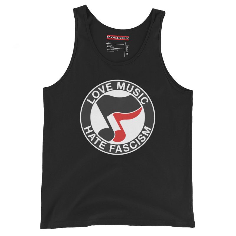 Love Music Hate Fascism Unisex Tank Top Vest